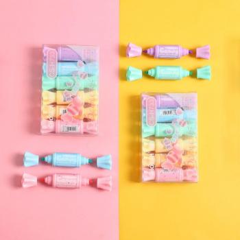 6-Pack Mini Highlighter Markers with Bold and Fine Tips
