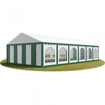 Tendone Premium Verde e Bianco 6x12m – Tendone per Eventi all'Aperto