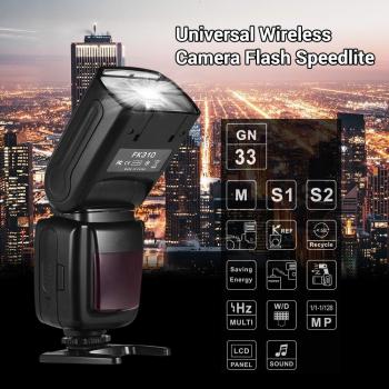 Speedlite GN33 sans fil avec écran LCD pour reflex numériques Canon/Nikon/Sony