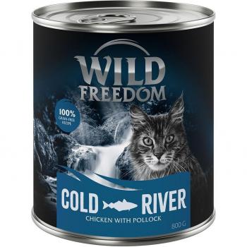 20 % Rabatt! Wild Freedom Adult 12 × 800 g Spezialpreis – Cold River Amerikanische Kabeljau & Huhn