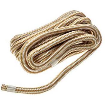 Seachoice 5/8″×20 ft Heat‑Stabilized Dock Line – Gold & White