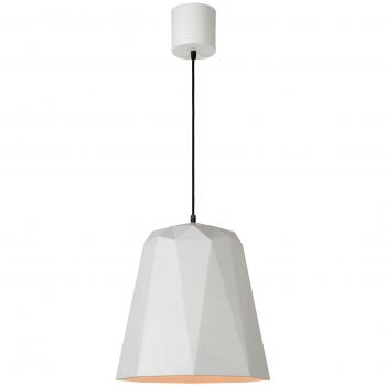 Lucide Geometry Pendelleuchte (35 cm) – Weiß, 60 W, E27