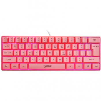 Gaming Keyboard Wired RGB 61 Keys Pink