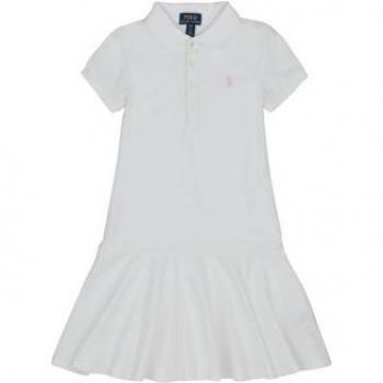 Polo Ralph Lauren Teens Rüschenkleid in Weiß, Größe S
