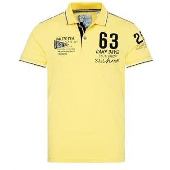 CAMP DAVID Herren Poloshirt, gelb (light lime), Größe L