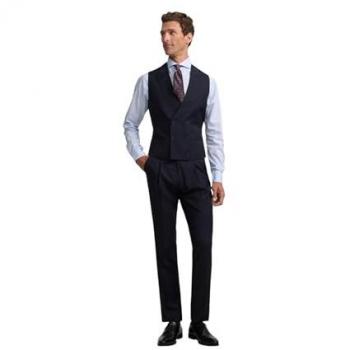 Silbon Hombre: Pantalón Chaqui con Motivo Espiga Azul Marino