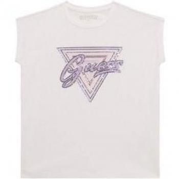 T-Shirt con Logo e Paillettes