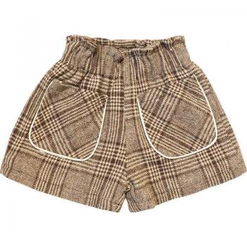 Children's Woolen Plaid Shorts P5460