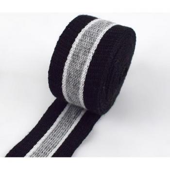 12M 25mm Gold Silver Stripe Lace Trimming