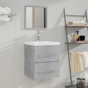 Mobile da Bagno Grigio con Specchio 41x38,5x48 cm