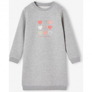Pantalon-robe doux fille gris chiné VERTBAUDET