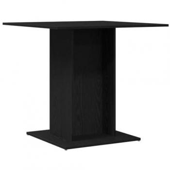 Mesa de Jantar Moderna 80x80 cm Carvalho Preto