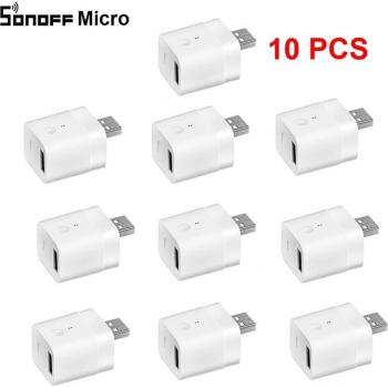 Adaptador SONOFF Mini para Hogar Inteligente, Enchufe USB WiFi, Controlado por eWeLink, Funciona con Asistentes de Voz