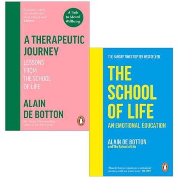 Penguin Alain de Botton Collection 2 Books Set (A Therapeutic Journey and The School of Life An Emotional Education)