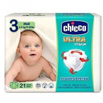 Chicco Airy Ultra Fit & Dry Pannolini Taglia 3 Midi 4-9 Kg Maxi Formato 42 Pezzi
