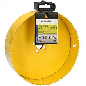 Corona de sierra bimetálica 152 mm. para perforar madera, acero, hierro y plásticos