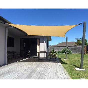 Toldo Vela Rectangular 3x4m AXT SHADE Protección UV Impermeable para Terraza y Patio Arena