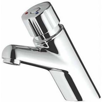 Presto 4000s Mitigeur monocommande bouton chromé avec robinet d'arrêt 3l/min