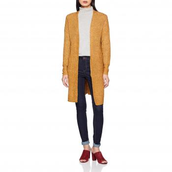 PIECES Pcsanni LS Cardigan de Lana para Mujer, Dorado (Nugget Gold Detail: Melange)