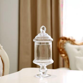Jarra de vidrio estilo europeo con tapa para bodas 18cm