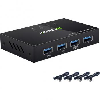 USB 2.0 KVM Switch Box for 4 Computers