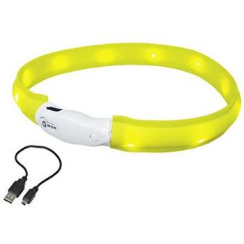 Nobby LED-Halsband Visible breit gelb