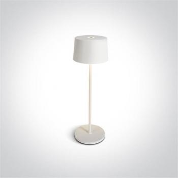 One Light Trendi USB Rechargeable LED Outdoor Table Lamp – Pure White