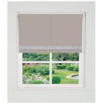 Straight Diamante Edge Blackout Roller Blind