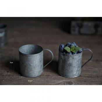 Photography Prop Round Iron Cup
