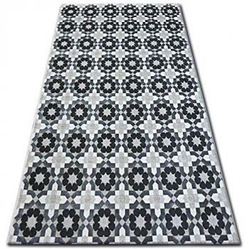 Elegant Grey Flower Rug 160x230cm