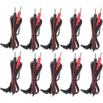 10pcs 2.35mm Electrode Lead Wire for TENS Unit Massage Device