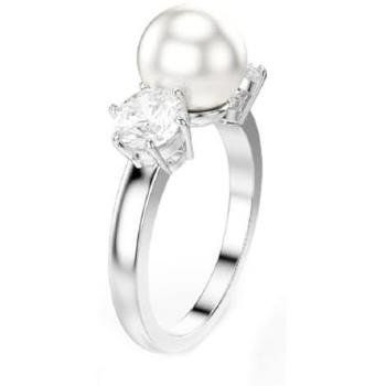Anillo Swarovski Matrix con perla, acabado en rodio