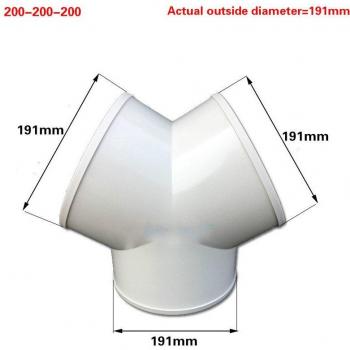 Three-Way Duct Coupler for Ventilation Fans