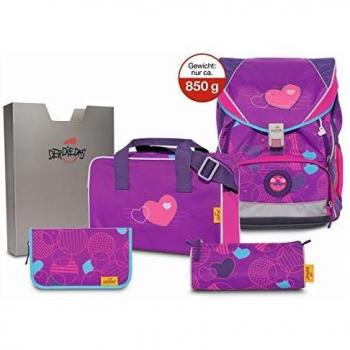ErgoFlex XL 5‑Teil‑Schulrucksack, Velvet Heart Edition – 32 Liter