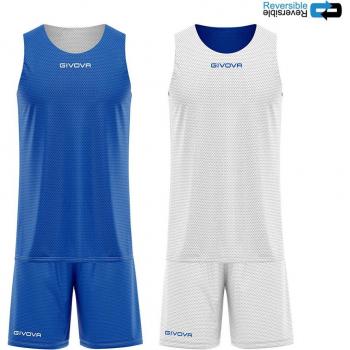 Ensemble Reversible Maillot et Short Enfant Givova XS Royal/Blanc