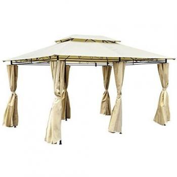 Charles Bentley 3M X 4M Steel Art Beige Gazebo