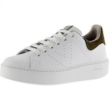 Victoria 1260138-WOMEN Basket Basse Utopia Effet Cuir Kaki 36
