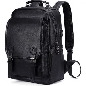 DIDE Men's Vintage USB Charging Travel Backpack