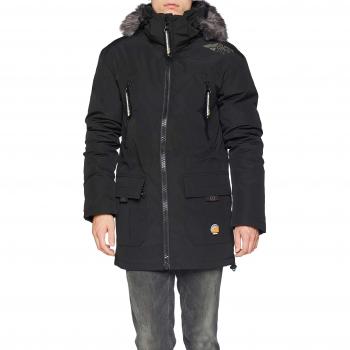 Superdry Herren Parka Mountain Pro Project Down Park, Schwarz (Black 02a), X-Large