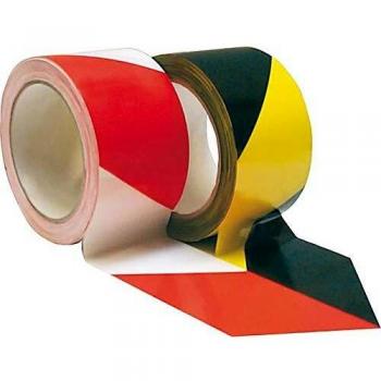 PVC Warnband selbstklebend 66m x 60mm rot weiss