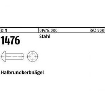 DIN 1476 Halbrundkerbnagel 2 x 4 mm Stahl 5000 Stück