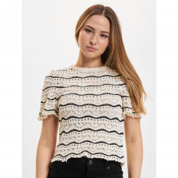 Only Anna Sofia Life Kurzärmeliges Stripe‑Ohr-Rücken Top