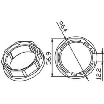 Came Achteckadapter 45 mm 60 x 0,8 mm
