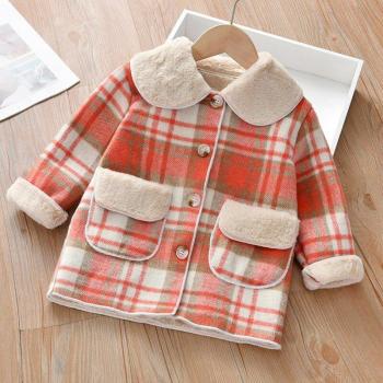Abrigo Rojo de Lana para Bebé Niña