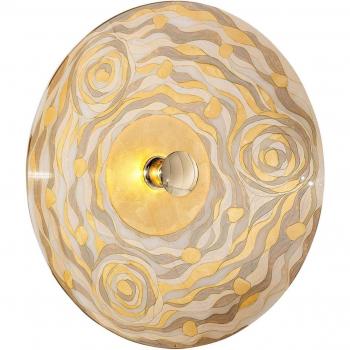 Applique Kolarz Luna, color crema, Ø 62 cm, vetro/metallo