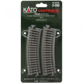 HO Scale Kato Curved Track 4 Piece Set
