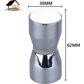 Manija de cajón cepillada plateada Myhomera, tirador de puerta de cristal para baño y ducha con tornillo de 30 a 100mm