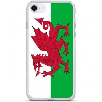 Soft TPU iPhone 8 Plus Cover with Welsh Flag Pattern