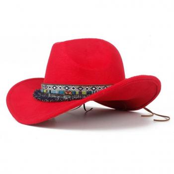 Westernhut mit hohem Rand
