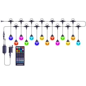 HueWave LED String Lights – 14 Lamps, App & Remote Control, Waterproof, Mains Powered